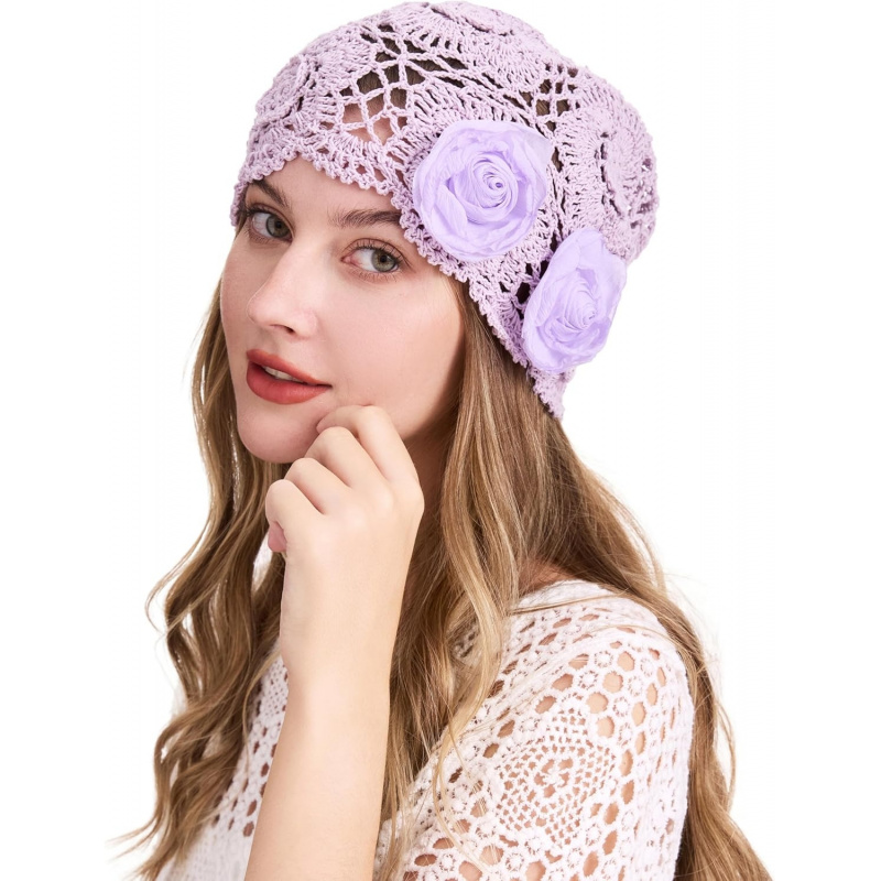 Women's Cotton Crochet Slouchy Beanie Hat