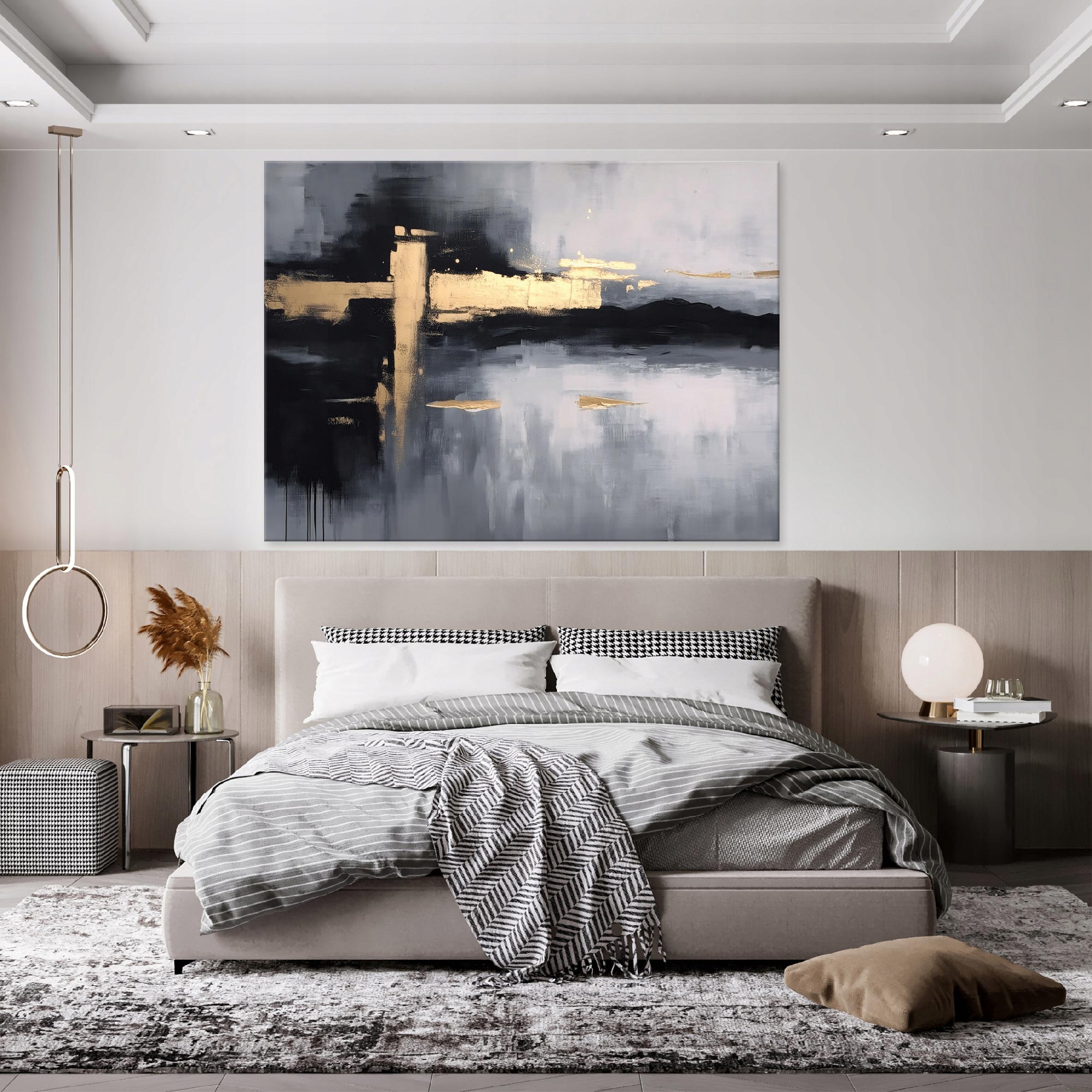Abstract glamour structure painting for the bedroom or living room on canvas, 40x30