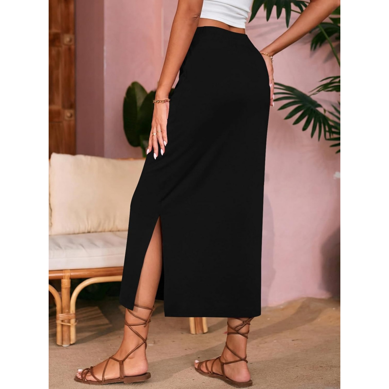 Maxi Skirt for Women Summer Side Slit