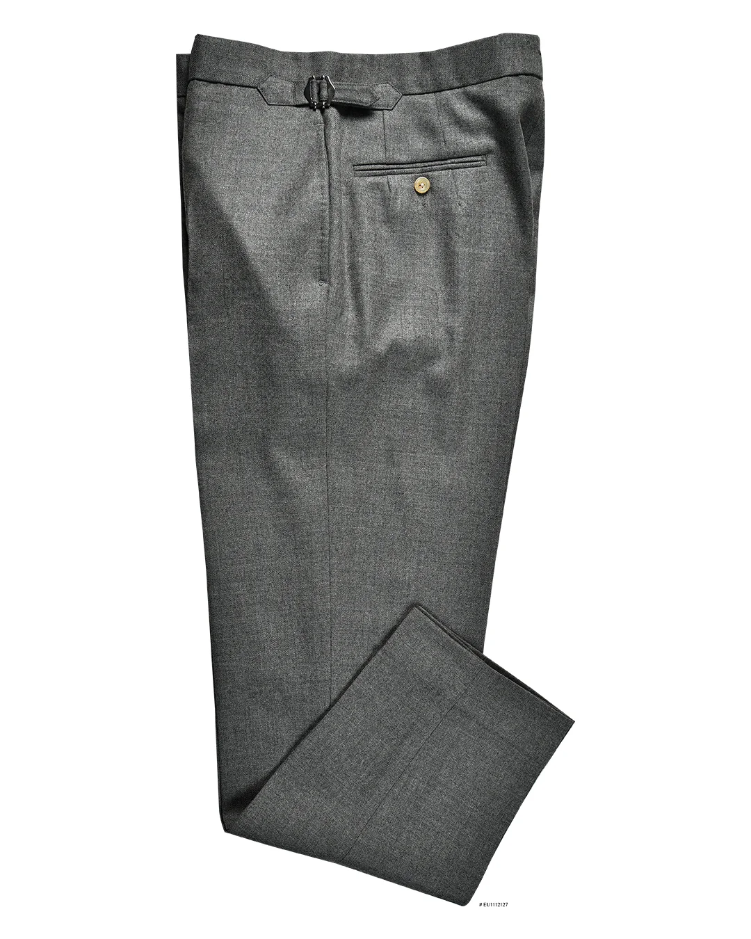 Ash Grey Wool Flannel Dress Pant