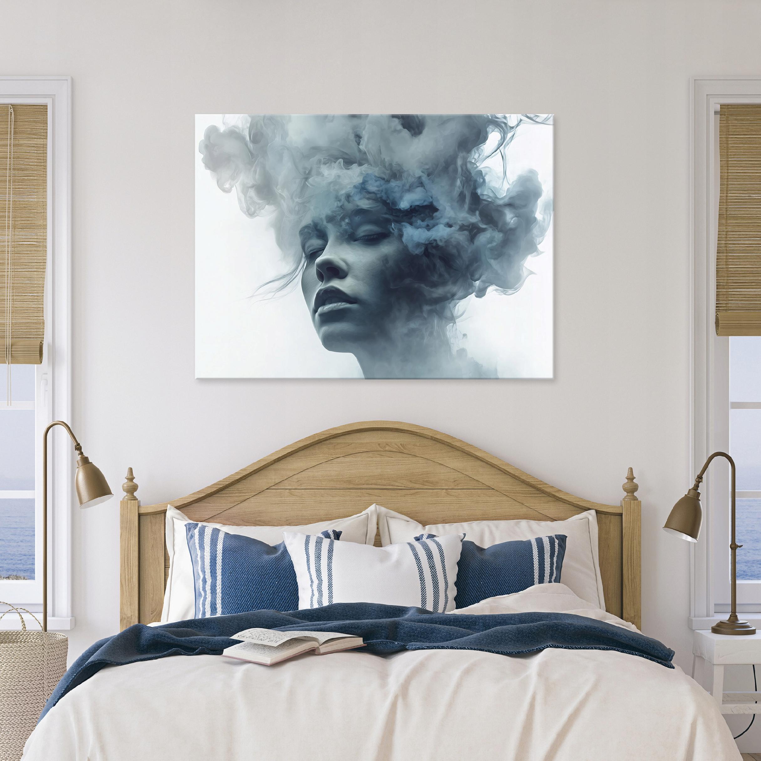 Abstract woman face painting for bedroom or living room on canvas, 40x30