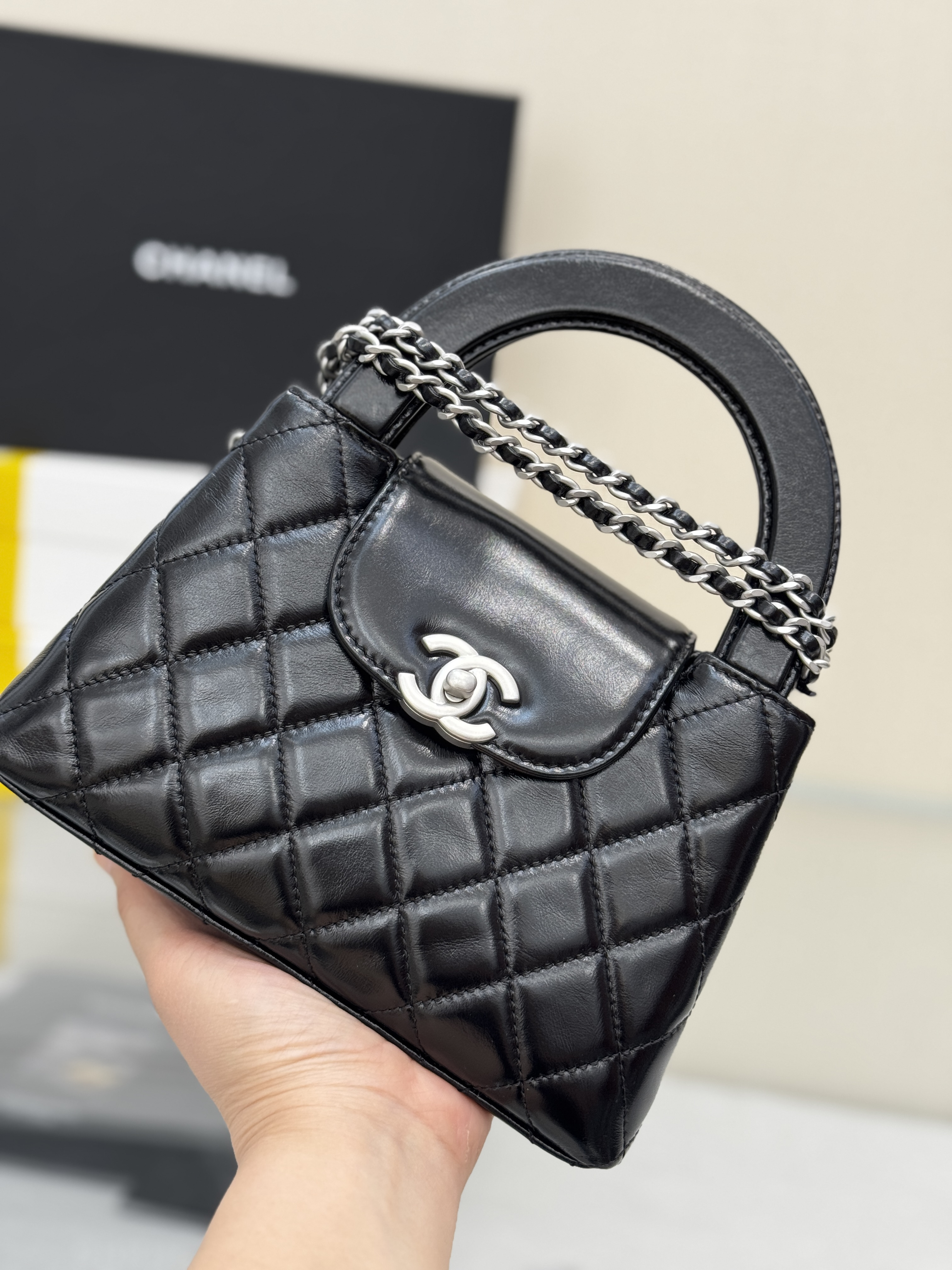 Mini Kelly Shopping Bag（Silver logo） - Mocuir