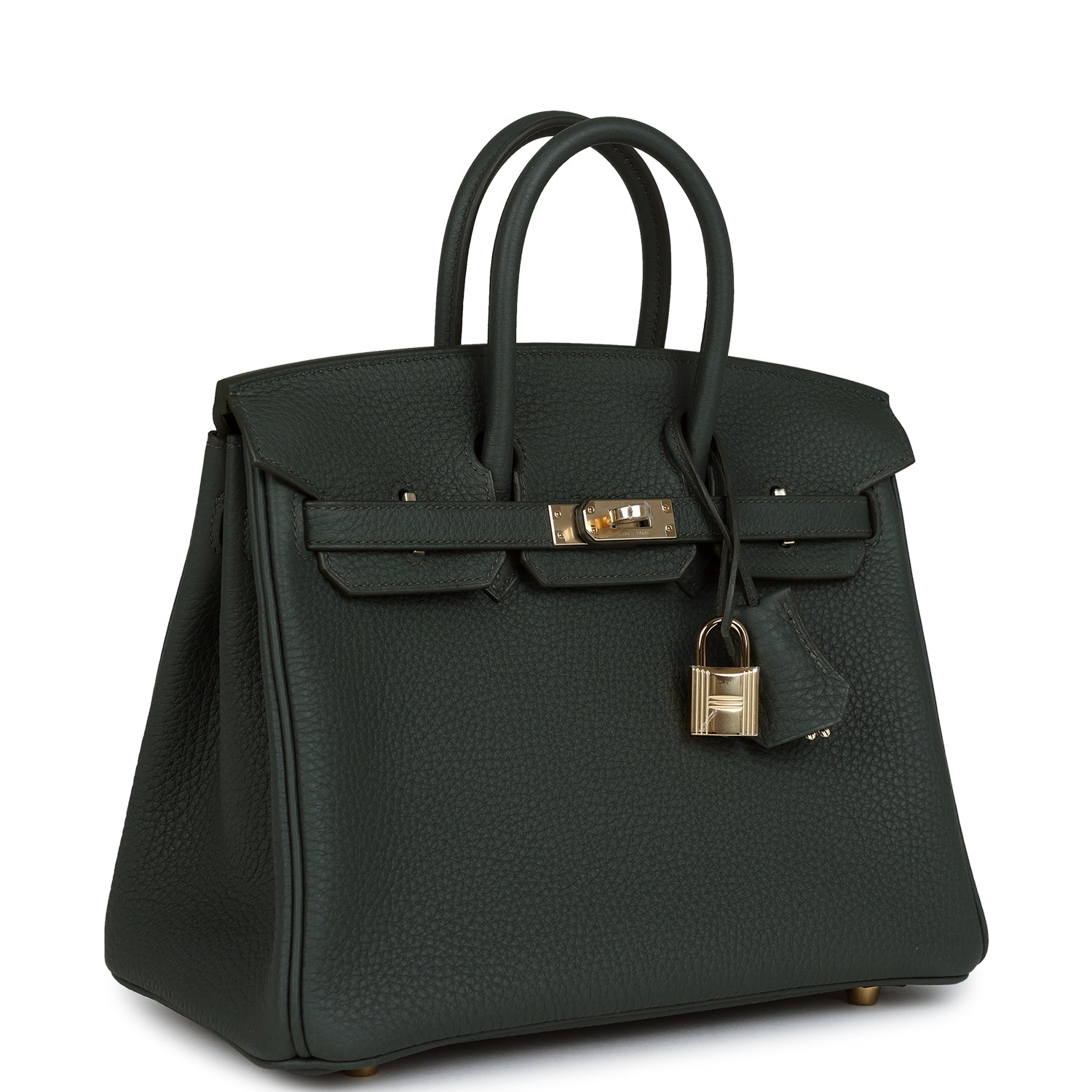 Birkin 25 Vert Mangrove Togo Permabrass Hardware