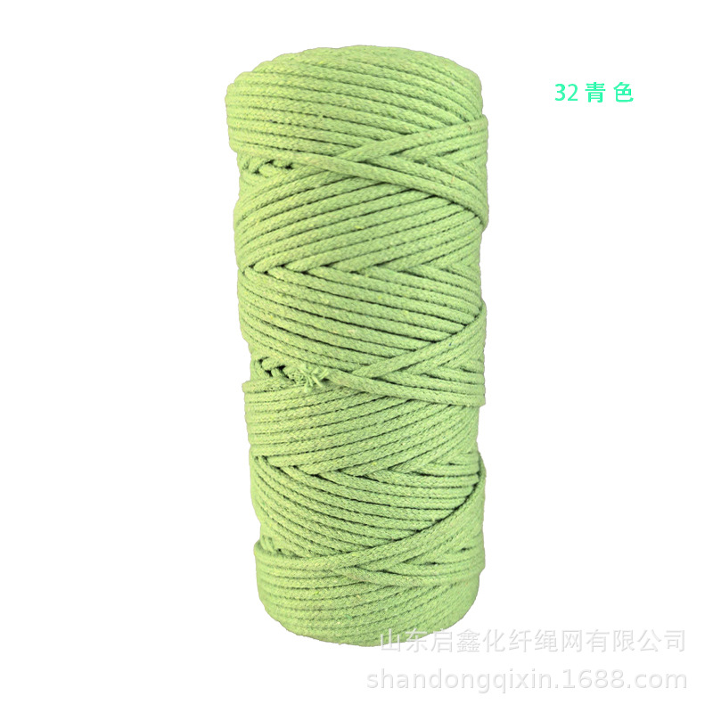 Braided rope drawstring decorative tapestry rope tag rope colored cotton rope
