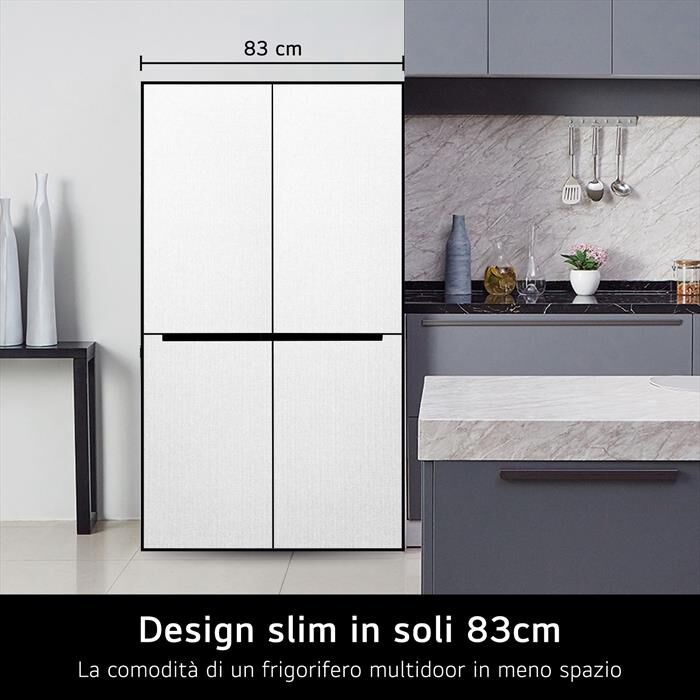 LG - Frigorifero 4 porte GMB860PYDE Classe E 530L-Argento