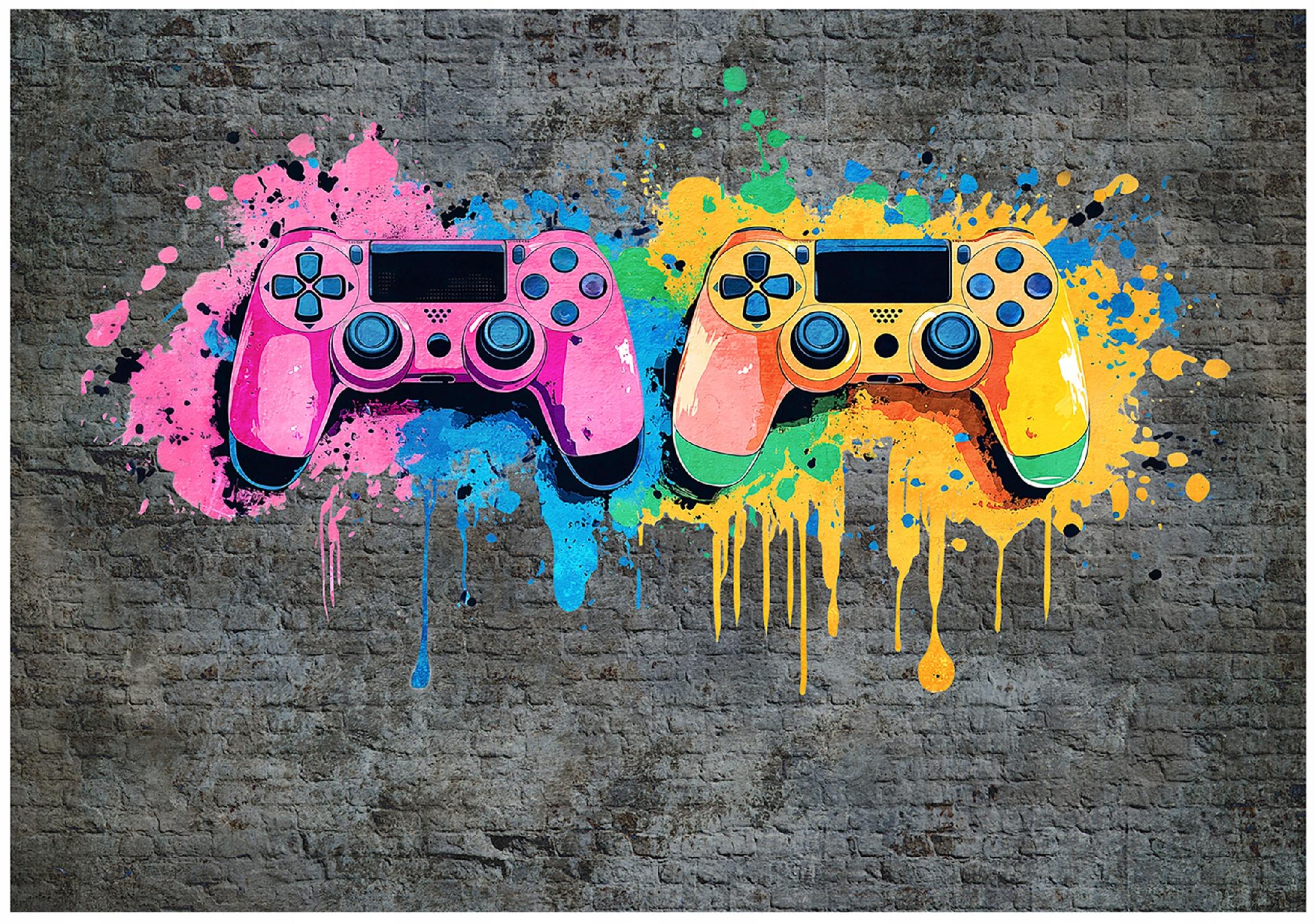 Wall mural for boys pad gaming graffiti children wallpaper non-woven