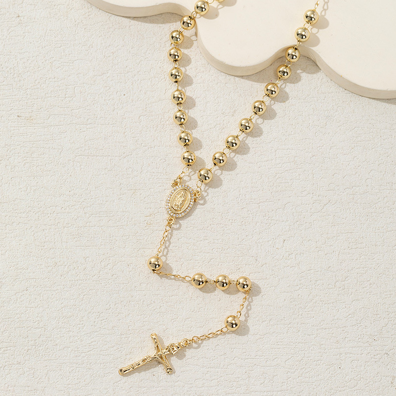 Cross necklace copper