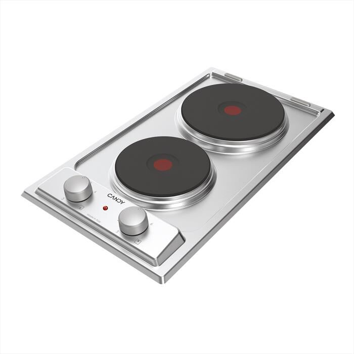 CANDY - Piano cottura elettrico CE32XK 28,8 cm-Acciaio inox