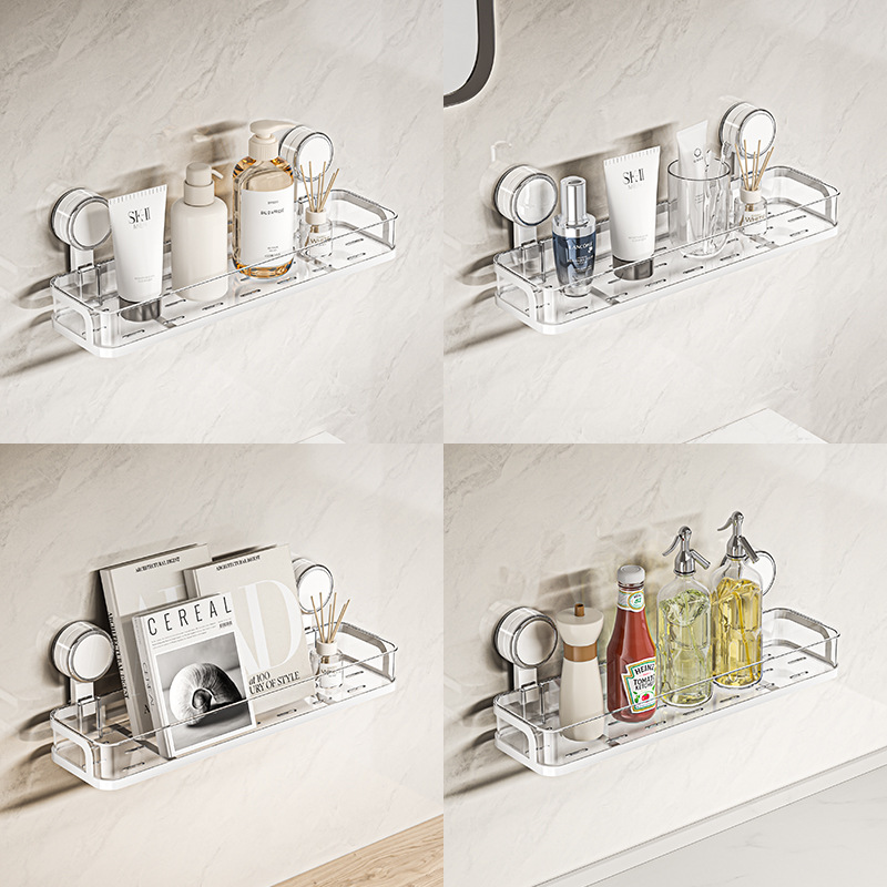 Suction Cup Toilet Storage Rack Punch-free Washbasin Storage Rack Wash Table Wall-mounted Toilet Bathroom Shelf