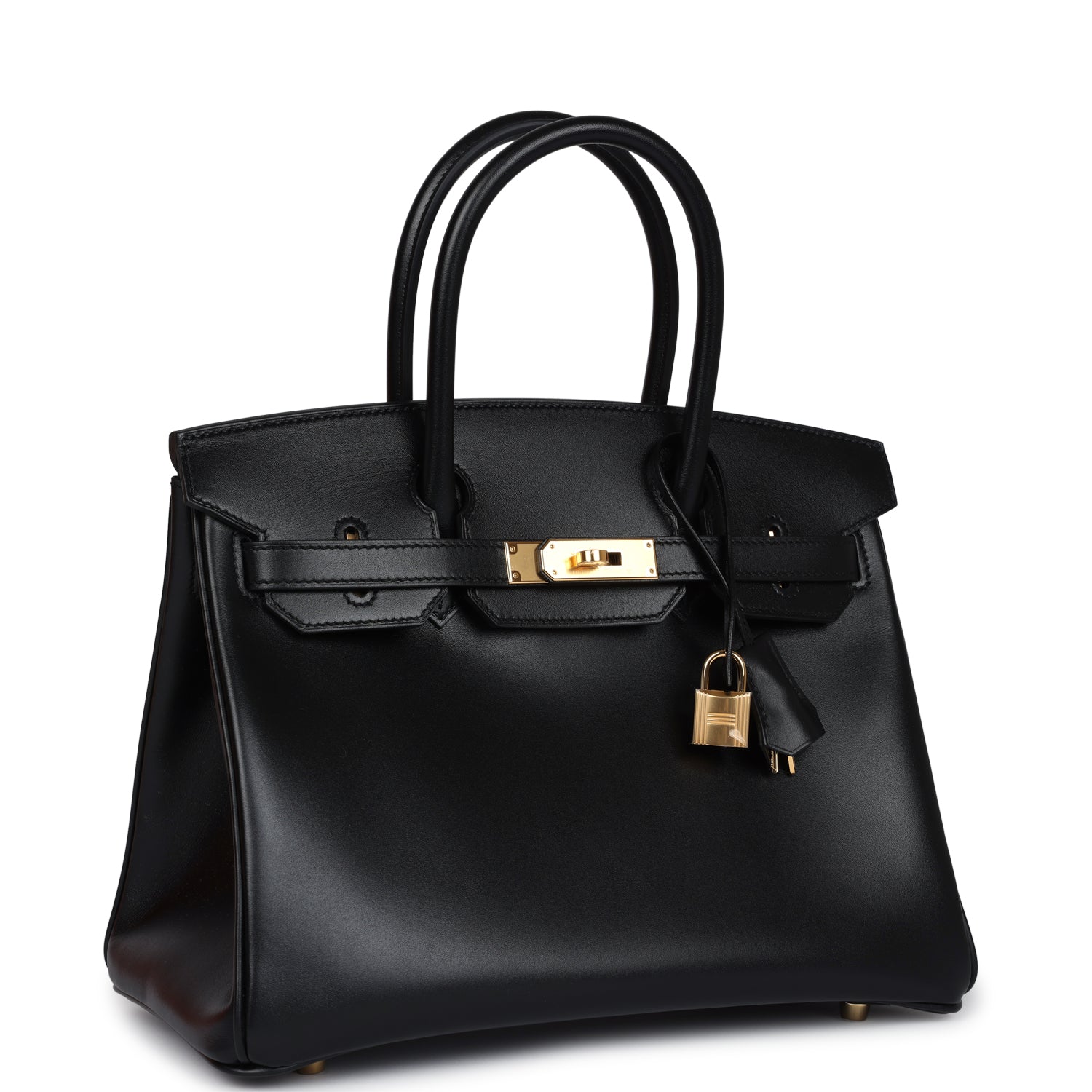 Birkin 30 Black Tadelakt Gold Hardware