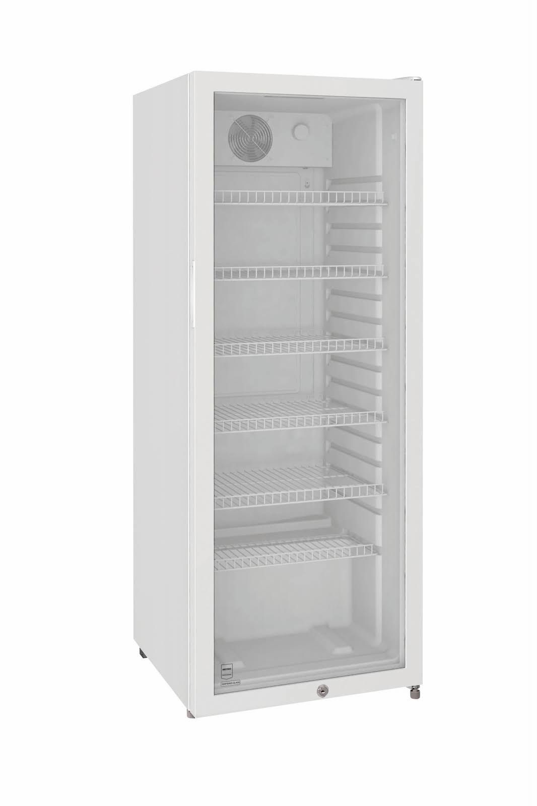 Metro Professional Frigo Vetrina per bevande GSC4240, metallo/plastica/vetro, 54x54.5x139.5cm, 237L, refrig. statica, 110W, con serratura, Bianco
