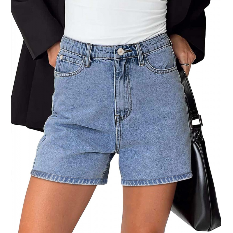 Women's Mid-High Waisted Jean Shorts