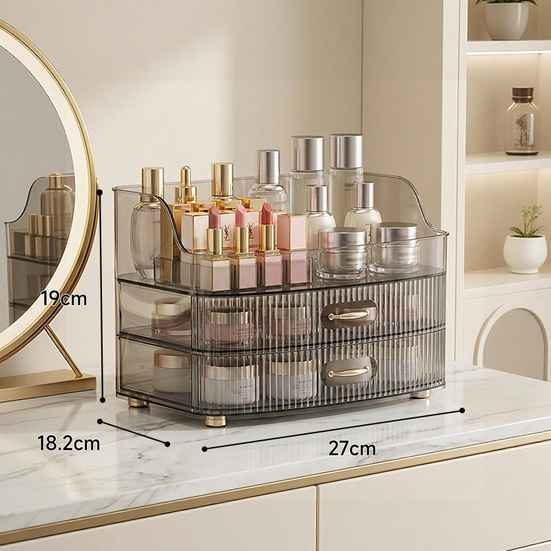 New cosmetic storage box advanced desktop skin care lipstick brush frame finishing box dresser shelf
