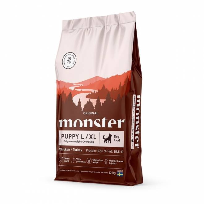 Monster Dog Puppy Large & XL Kylling & Kalkun