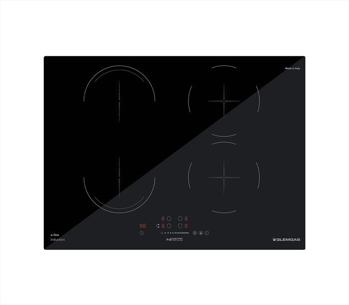 GLEM GAS - Piano cottura induzione GTI741BSL 70 cm-Nero Lucido