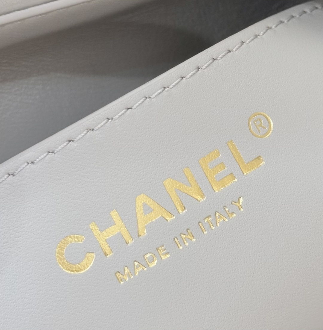 26P Hobo Shoulder Bag in Light Grey Quilted Lambskin with Light Gold-Tone Hardware - Mocuir