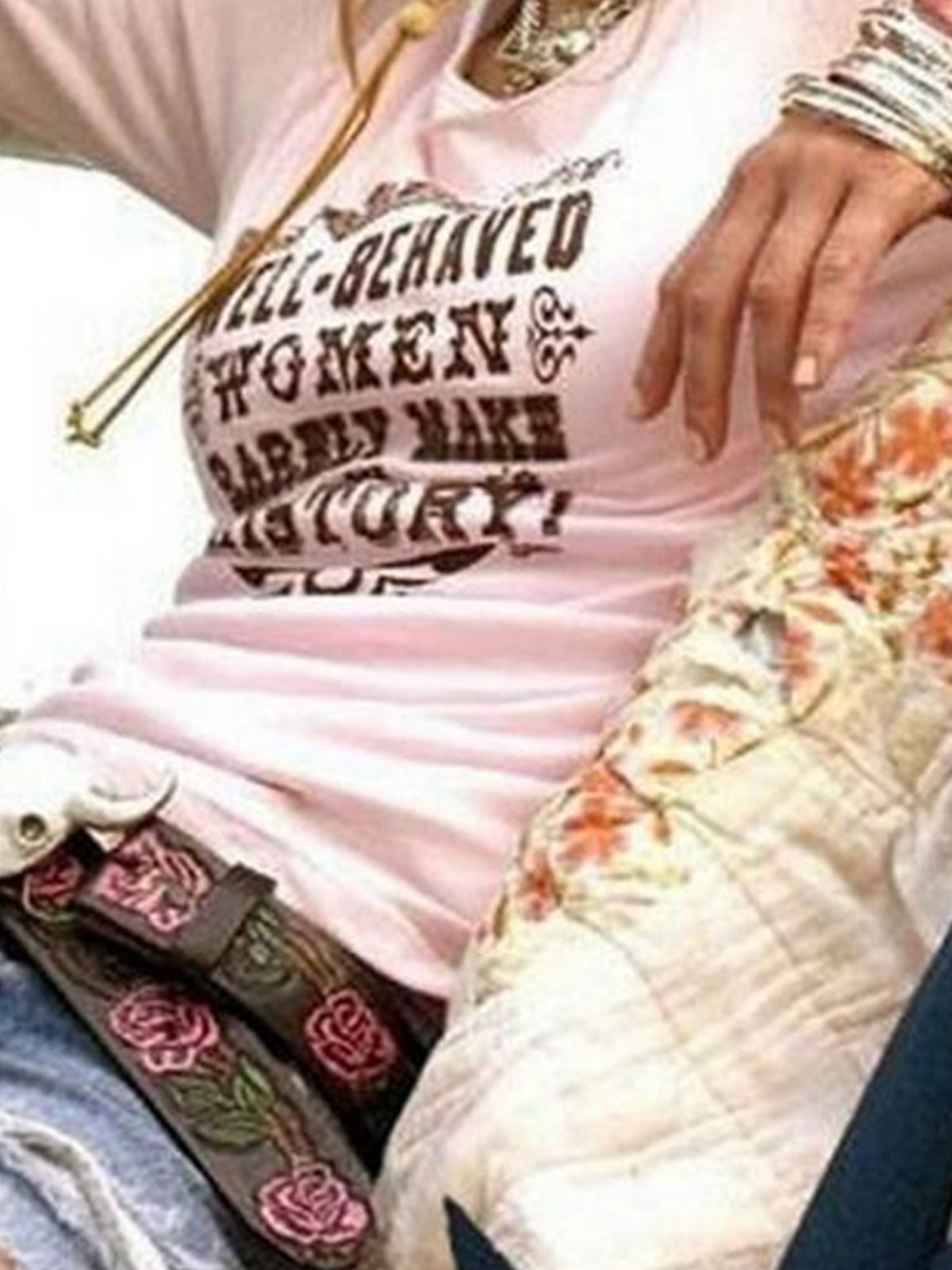 Pink Casual Printed Long Sleeve Shirts & Tops