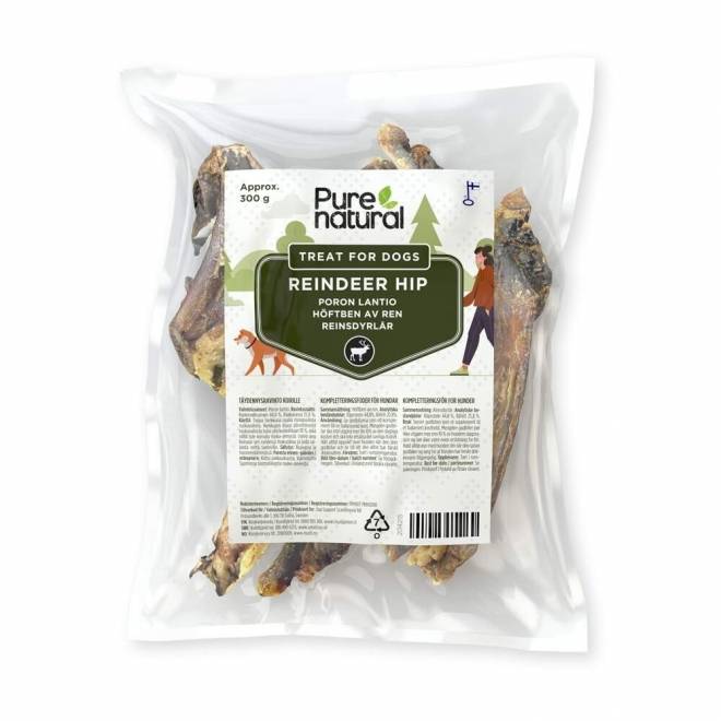 Purenatural reinsdyr hoftebein, 300 g