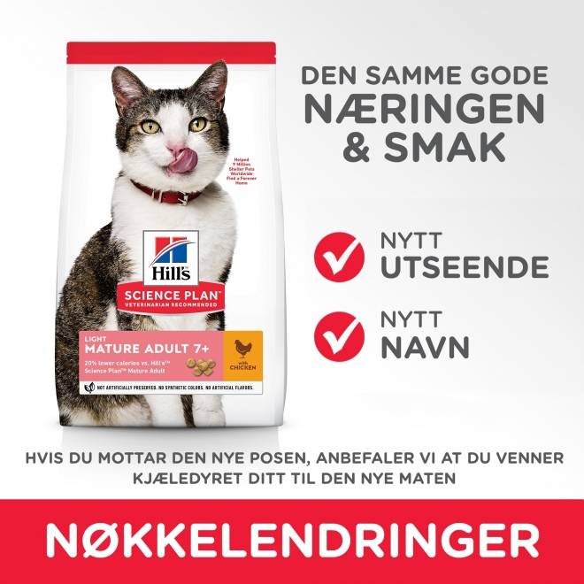 Hill's Science Plan Cat Mature 7+ Light Chicken