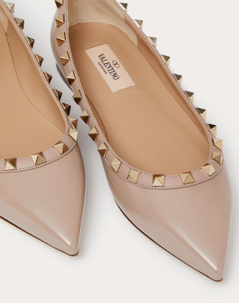 PATENT ROCKSTUD BALLET FLAT