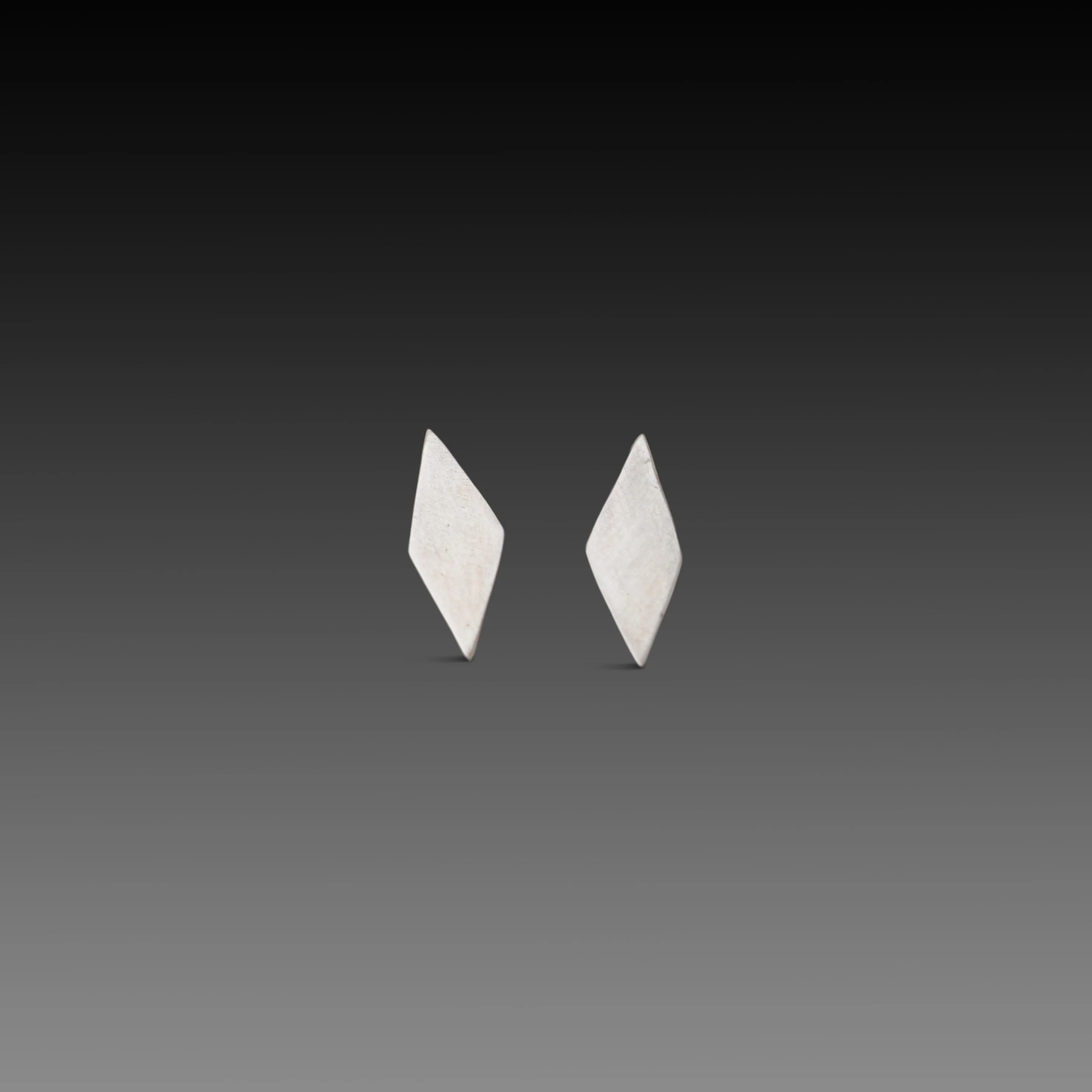 Geometric Silver Stud Earrings