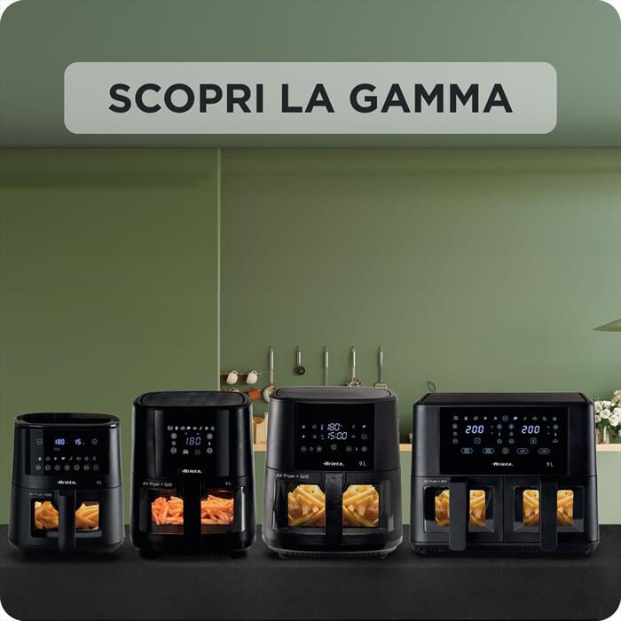 ARIETE - Friggitrice ad aria doppia 4631 9L 2400W-Nero