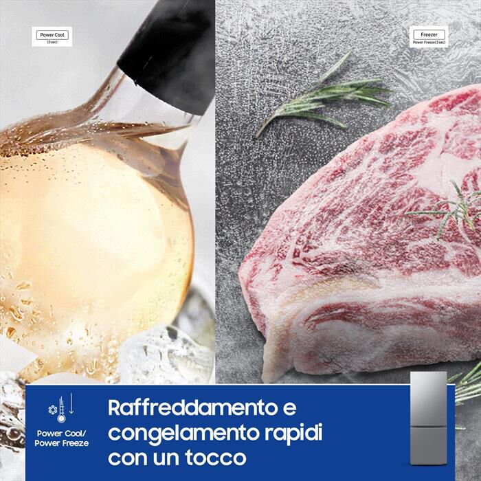 SAMSUNG - Frigorifero combinato RB50DG602ES9EF Classe E-METAL INOX