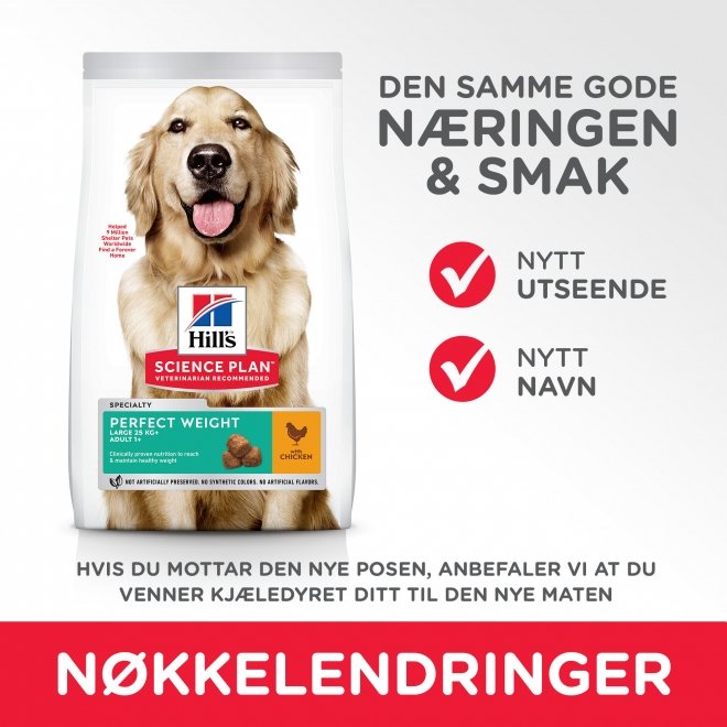 Hill's Science Plan Dog Perfect Weight Large Breed Chicken 12kg