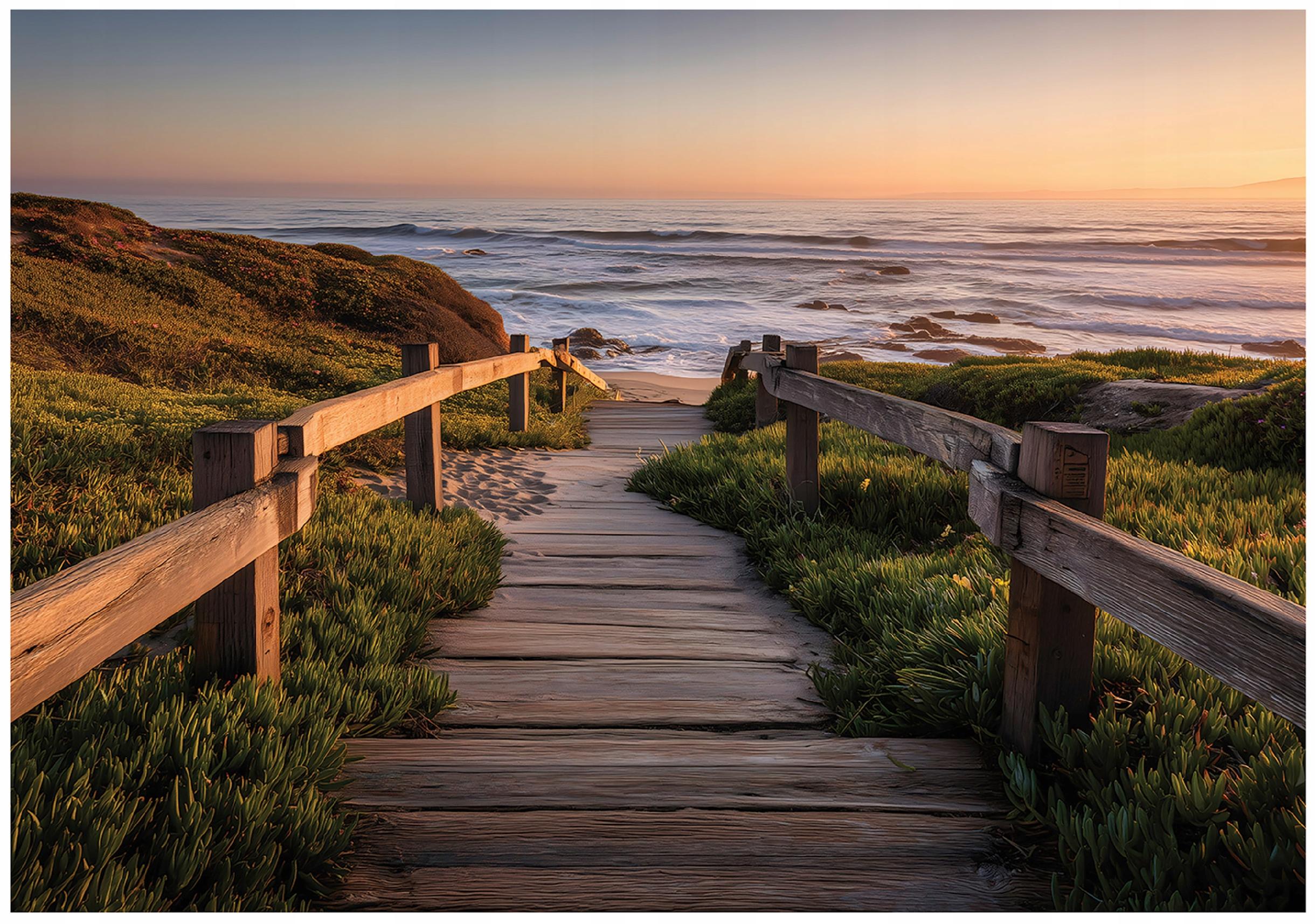 Seascape and beach wall mural for the bedroom or living room, non-woven wallpaper, 150x105 cm