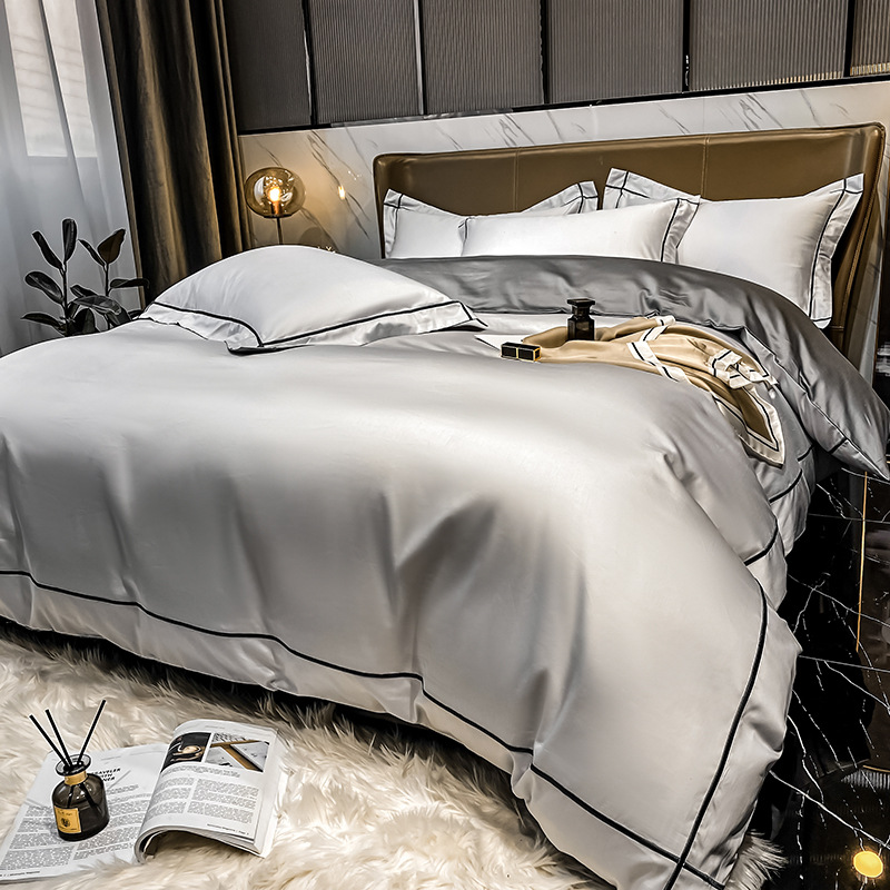 Four-piece cotton long-staple cotton spring and autumn cotton bedspread bedding high-grade bedspread