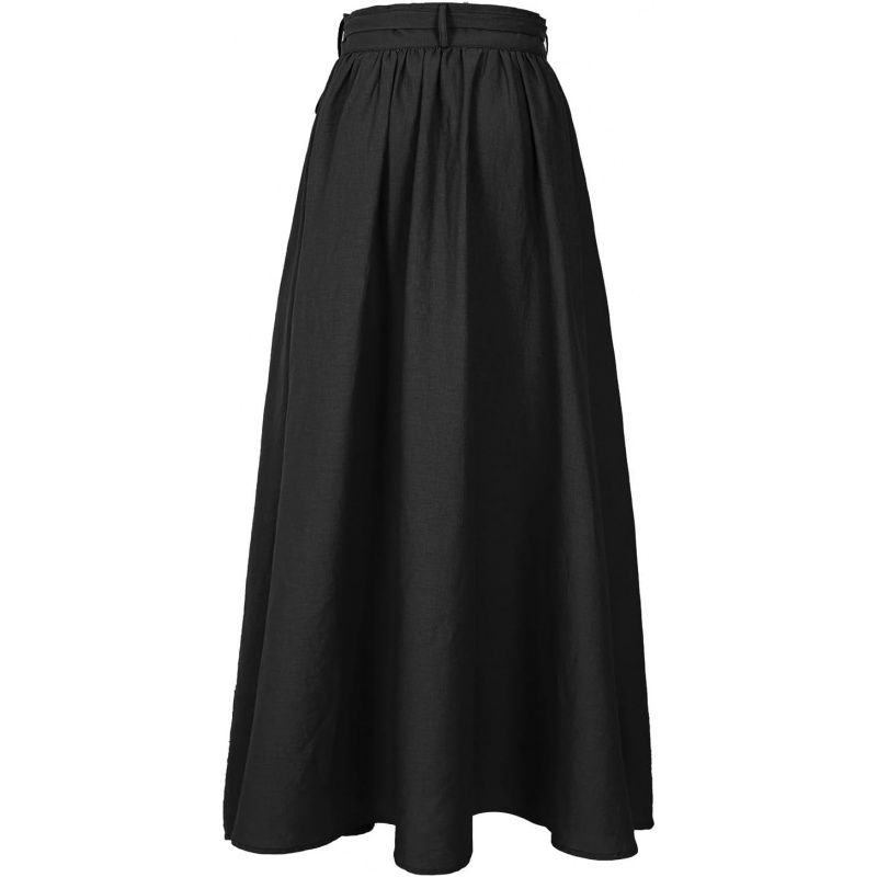 Women's Linen Wrap Skirt Casual