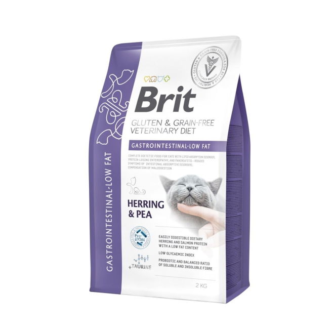 Brit Veterinary Diet Cat Grain Free Gastrointestinal Low Fat Herring & Pea