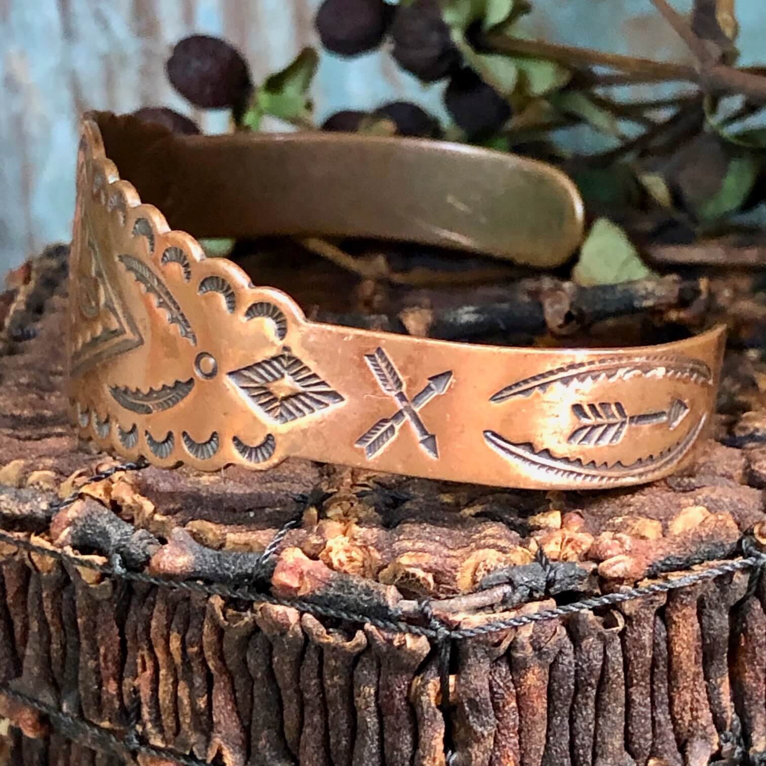 Solid Copper Indian Bracelet by Bell Trading Post