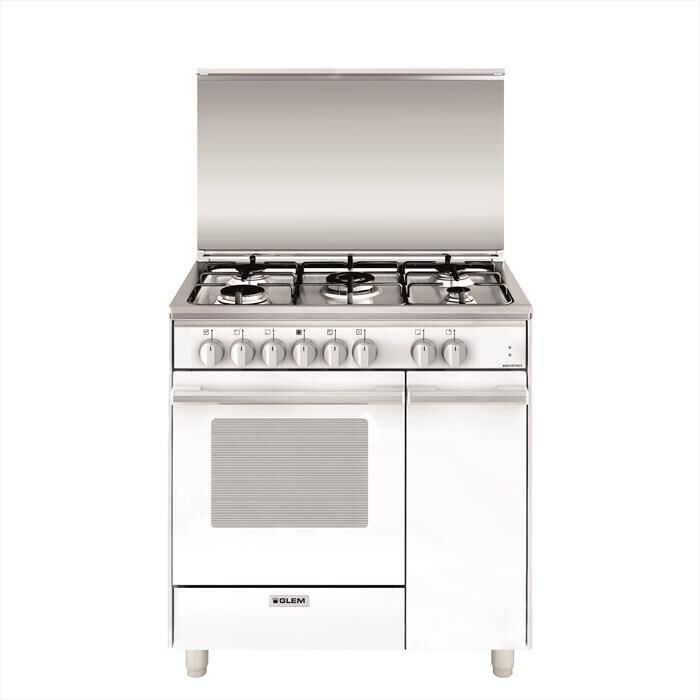 GLEM GAS - Cucina a gas UQ855MX6 Classe A-BIANCO