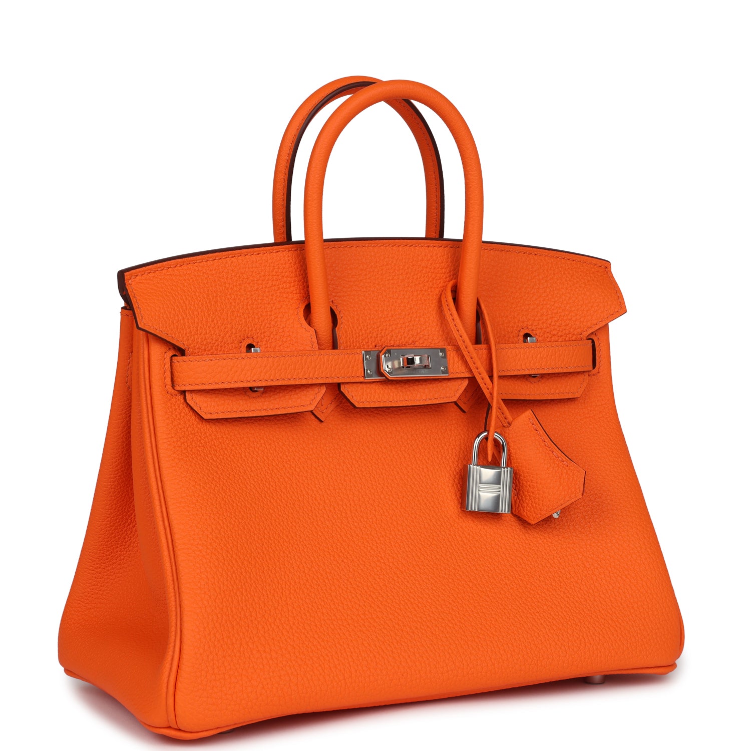 Birkin 25 Orange Minium Togo Palladium Hardware