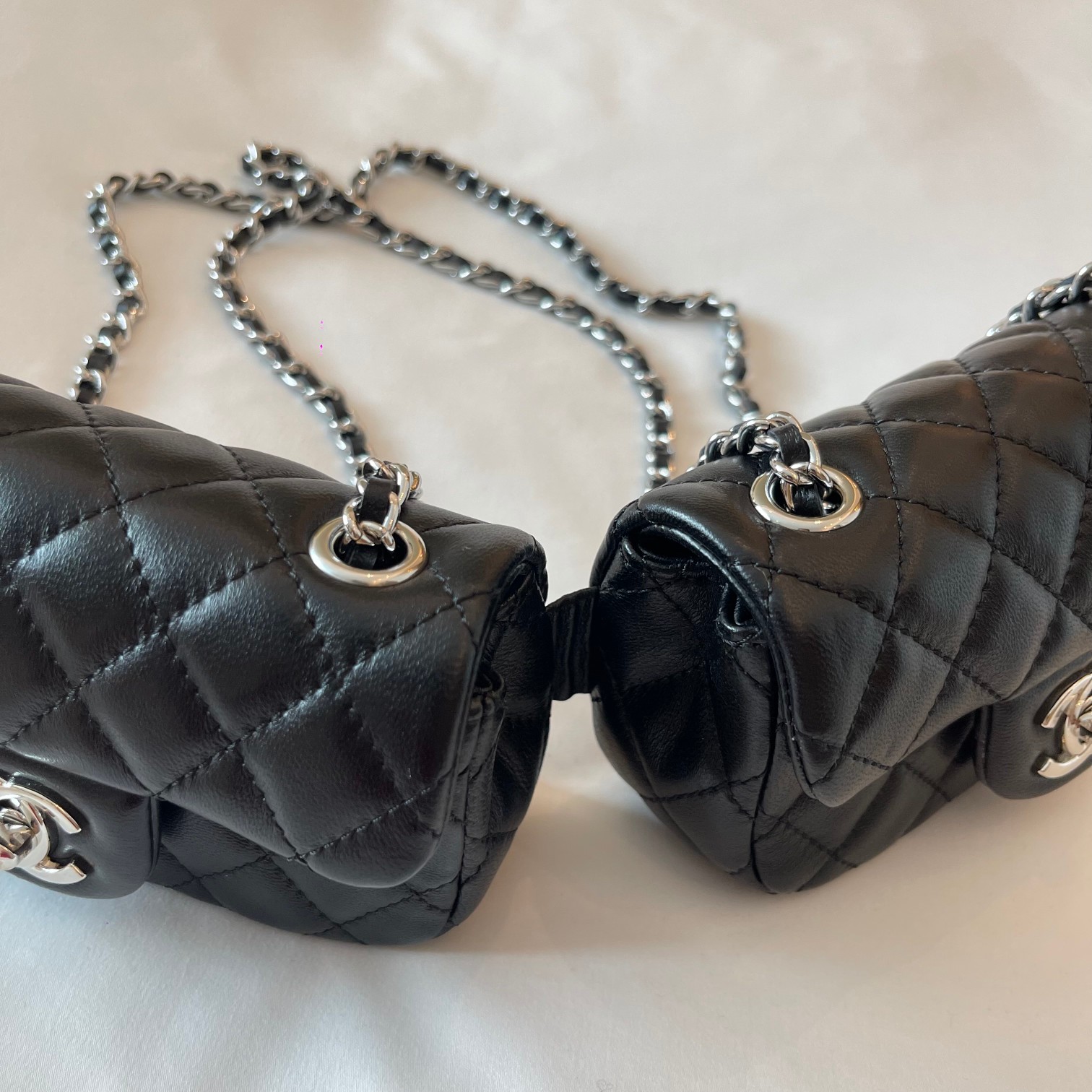 Black Quilted Lambskin Classic Flap Backpack with Silver-Tone Hardware - Mocuir