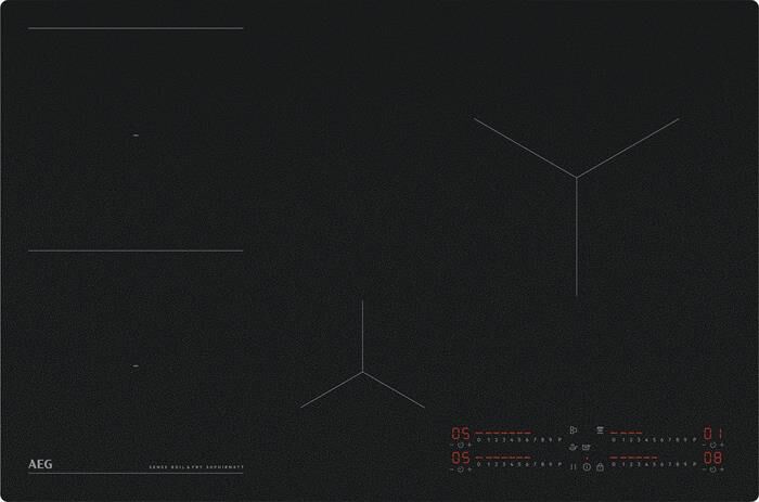AEG - Piano cottura elettrico TI84IB30IZ 77 cm-Nero