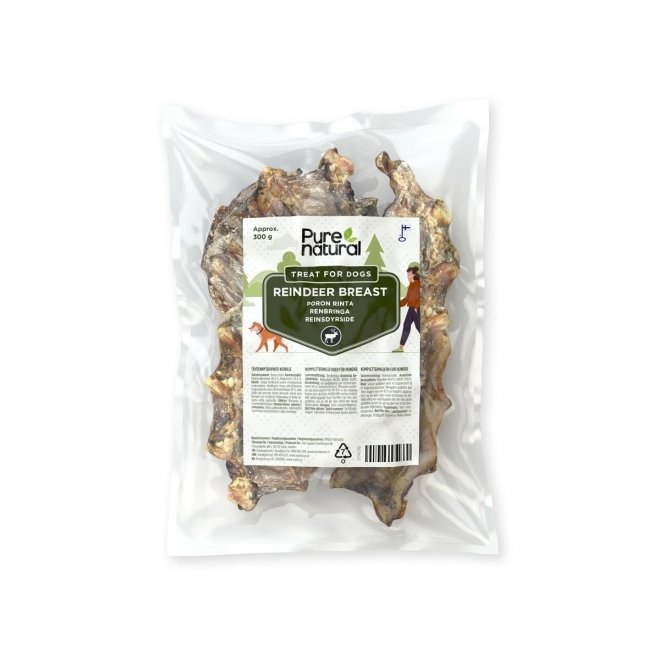 Purenatural brystbein fra reinsdyr, 300 g