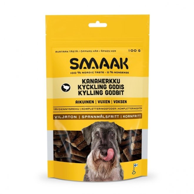 SMAAK Dog Adult Chicken godbiter, 100 g