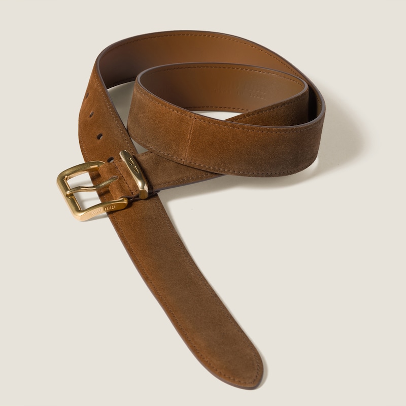 Suede belt