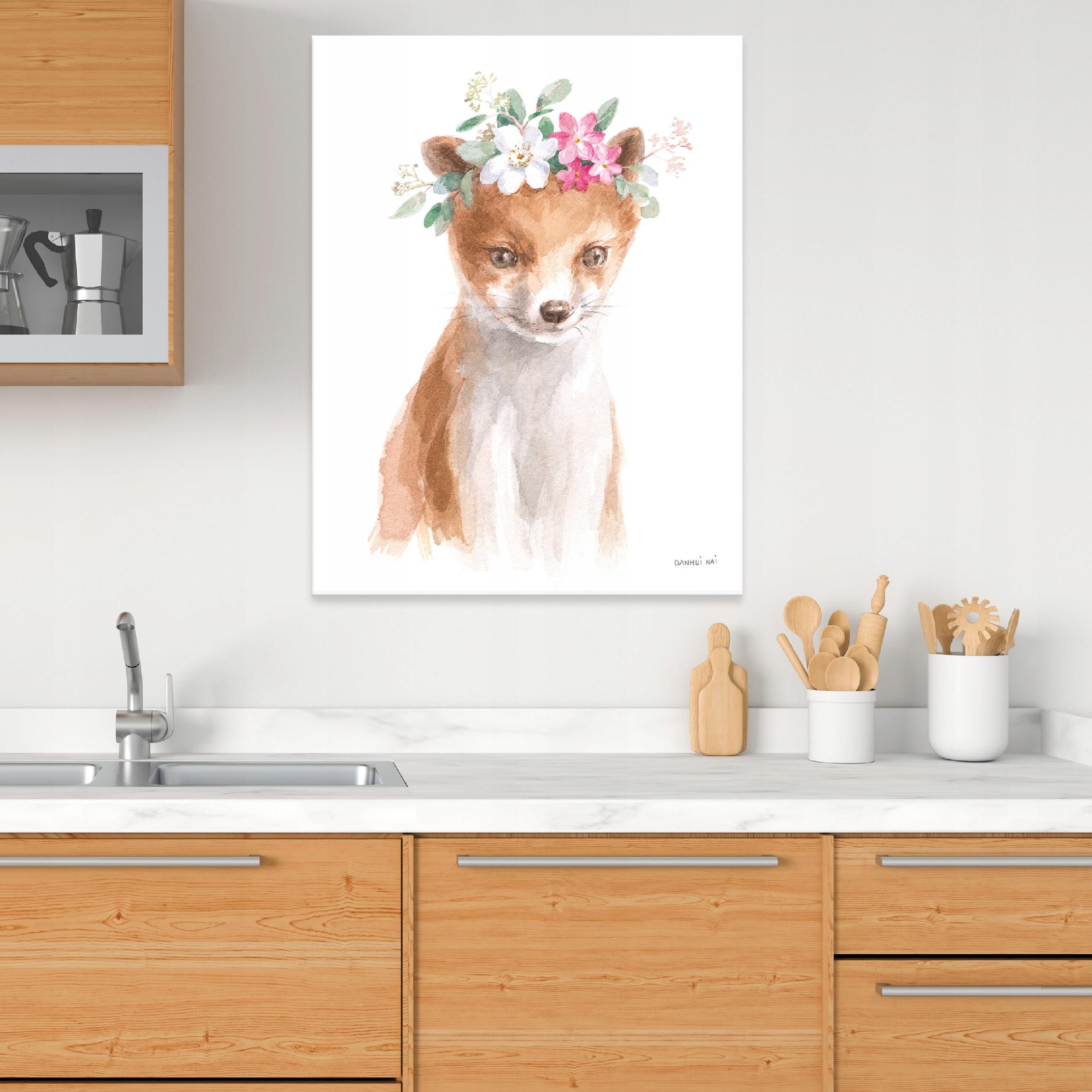 Picture for a child's room: fox on canvas, 60x40