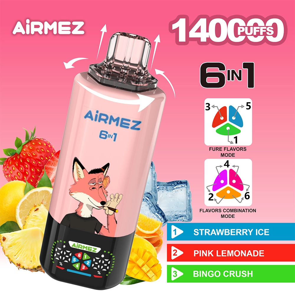 【New Arrive】Airmez 140000 Puffs 6in1 Disposable Vape
