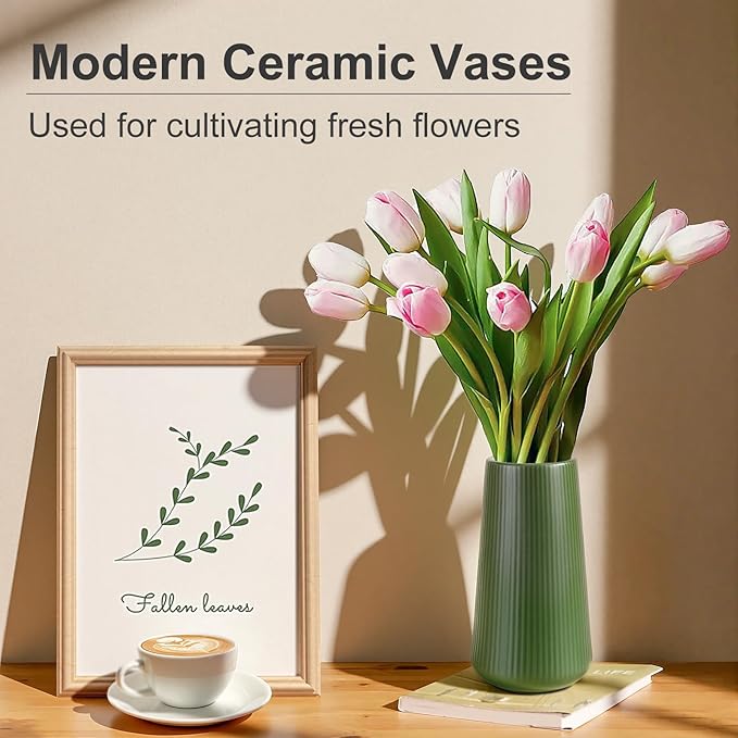 VASEA Alpinegreen Ceramic Vase