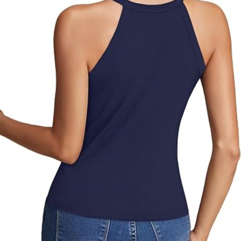 Women's Halter Lace Cut Out Sexy Tank Tops