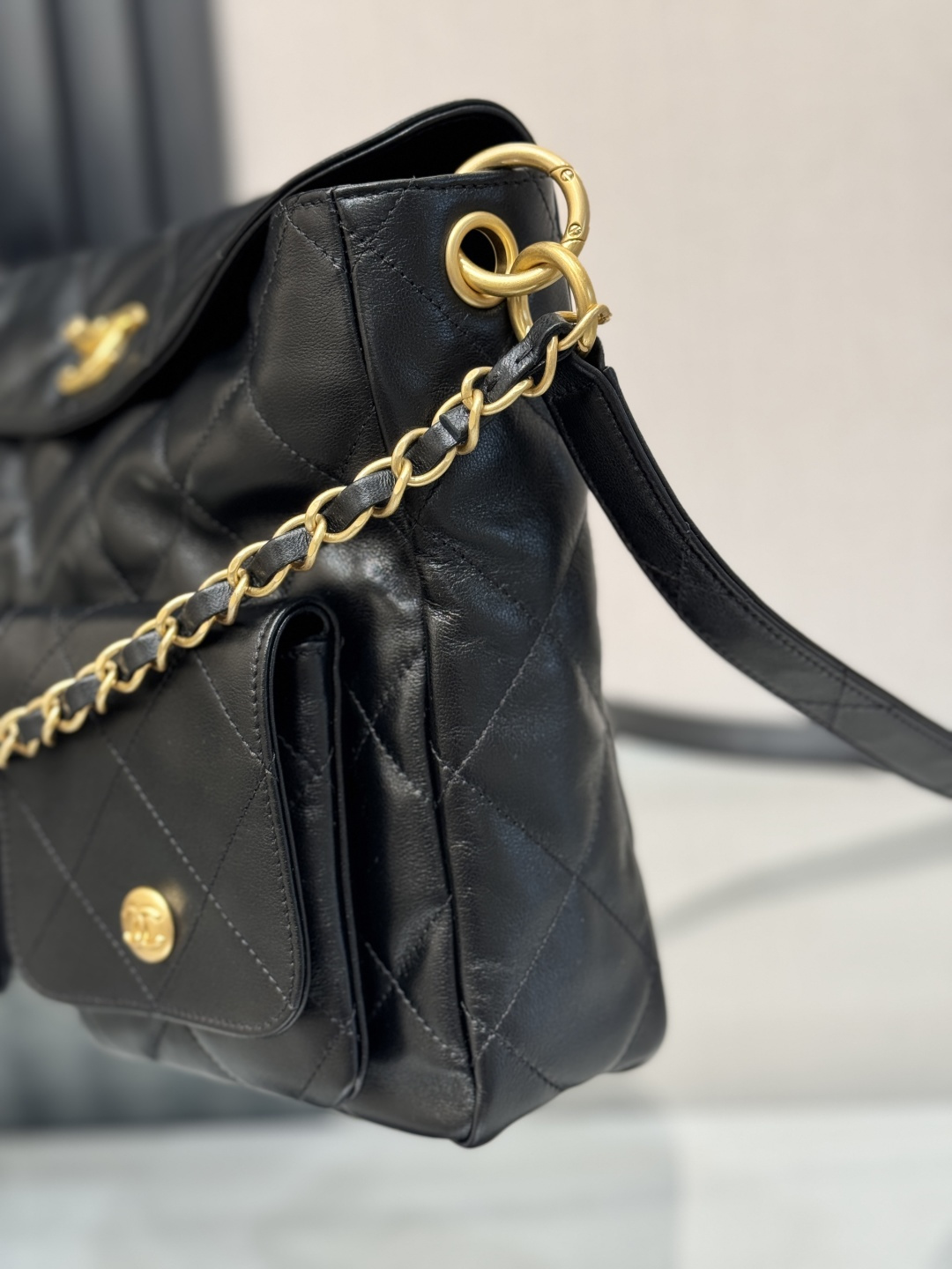 Double Pocket Hobo Bag - Mocuir
