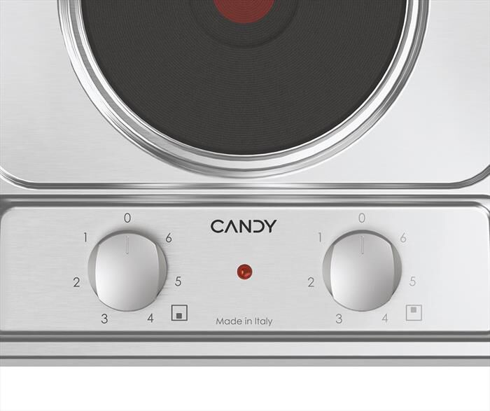 CANDY - Piano cottura elettrico CE32XK 28,8 cm-Acciaio inox