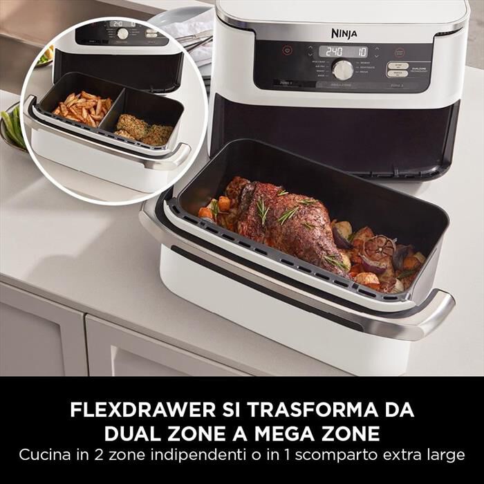 NINJA - FRIGGITRICE AD ARIA FLEXDRAWER DA 10,4 L-Bianco