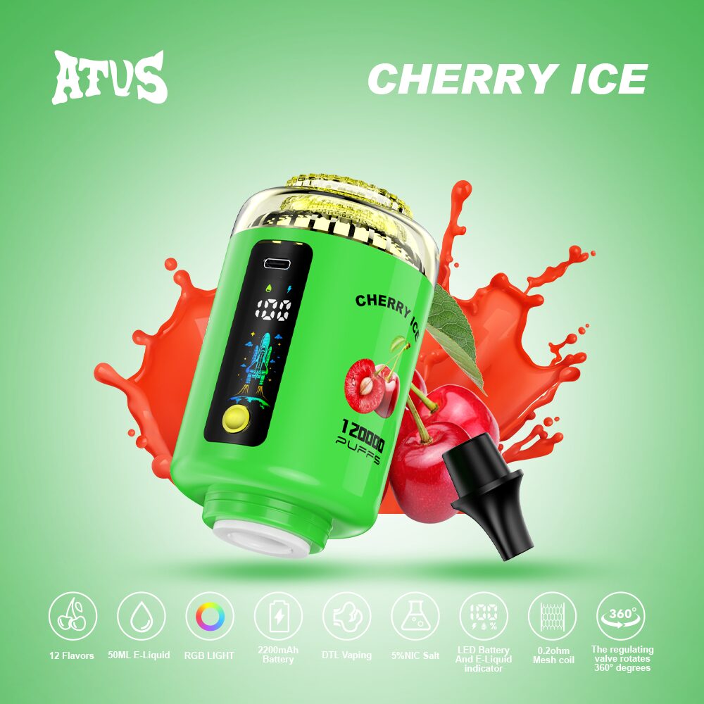 【New Arrive】ATVS 120000 120K Puffs Hookah Head LED Display DTL Disposable Vape
