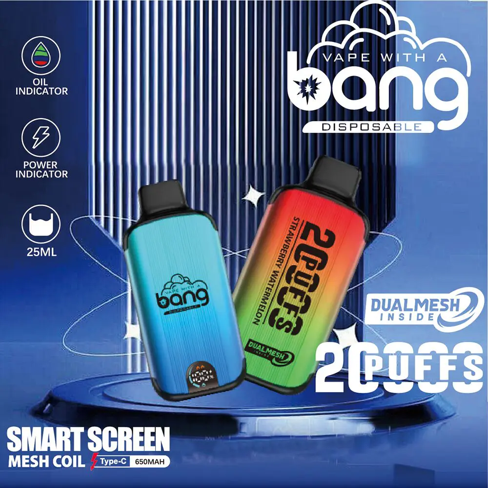 （3 pieces）Bang 20000 Puffs New Product LED Display Disposable Vape