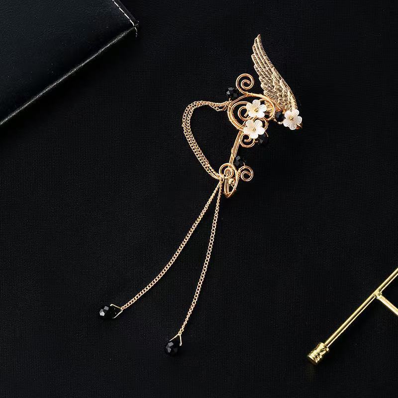 Earclip retro earrings tassel earrings